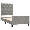 vidaXL Cadre de lit sans matelas gris clair 90x190 cm velours