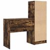 vidaXL Bureau avec tiroir 2 pcs Ch&ecirc;ne fum&eacute;