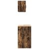 vidaXL Armoires de garage 2 pcs ch&ecirc;ne fum&eacute; bois d'ing&eacute;nierie
