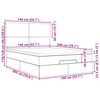 VidaXL Cadre de lit ottoman et matelas gris clair 140x200 cm tissu