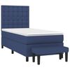 vidaXL Sommier &agrave; lattes de lit avec matelas Bleu 80x200 cm Tissu