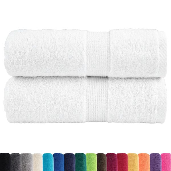 vidaXL Serviettes d'invit&eacute; de qualit&eacute; sup&eacute;rieure SOLUND 2 pcs blanc