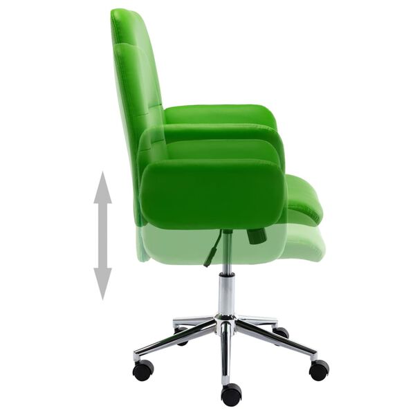 vidaXL Chaise de bureau Similicuir Vert