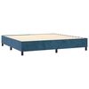 vidaXL Sommier &agrave; lattes de lit matelas et LED Bleu fonc&eacute; 200x200 cm