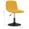 vidaXL Tabouret de bar Jaune moutarde Velours