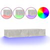vidaXL Meuble TV avec lumi&egrave;res LED Gris b&eacute;ton 90x35x15,5 cm