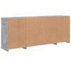 vidaXL Buffet avec lumières LED gris béton 163x37x67 cm