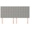 vidaXL T&ecirc;te de lit Gris clair 200x5x118/128 cm Tissu