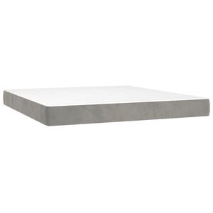 vidaXL Matelas de lit &agrave; ressorts ensach&eacute;s fermet&eacute; moyenne Gris clair 160x200x20 cm