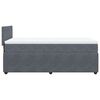 vidaXL Sommier &agrave; lattes de lit et matelas Gris fonc&eacute; 90x190 cm Velours
