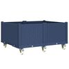 vidaXL Jardini&egrave;re &agrave; roulettes bleu gris 100x80x54 cm PP