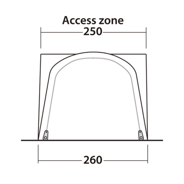 Outwell Auvent de camping-car Newburg 160 Air noir et gris