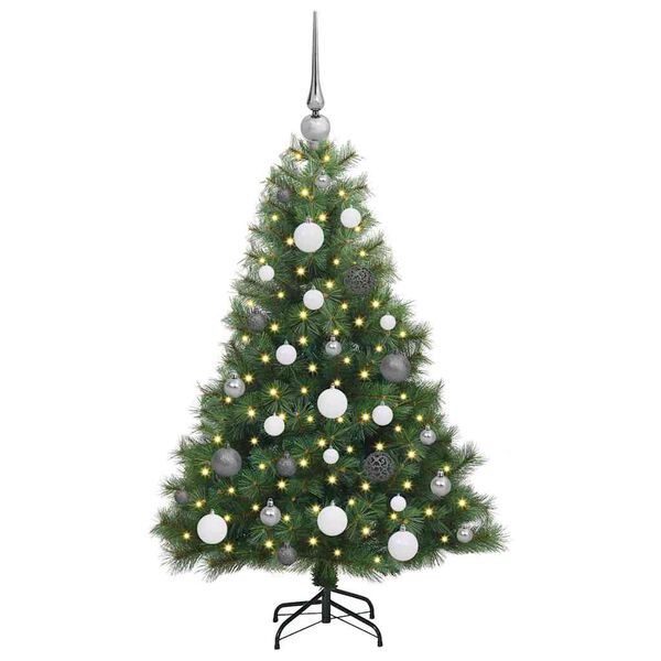 vidaXL Sapin de No&euml;l artificiel avec 150 LED Vert 120 cm PE et PVC