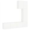 vidaXL Unit&eacute;s murales TV 5 pcs blanc bois d'ing&eacute;nierie