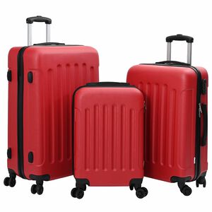 vidaXL Valise 3 pcs Rouge 50 x 31 x 78 cm Plastic ABS