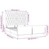 vidaXL Cadre de lit sans matelas taupe 140x190 cm tissu