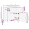 vidaXL Table de chevet 50x33x60 cm bois de manguier massif