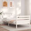 vidaXL Cadre de lit sans matelas blanc 90x200 cm bois massif