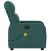 vidaXL Fauteuil de massage inclinable &eacute;lectrique Vert fonc&eacute; Tissu