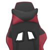 vidaXL Chaise de jeu de massage Noir et rouge bordeaux Similicuir