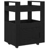 vidaXL Chariot de cuisine Ch&ecirc;ne noir 60 x 45 x 80 cm Bois d'ing&eacute;nierie