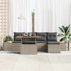 vidaXL Ensemble de salle &agrave; manger pour jardin 6 pcs Gris et marron