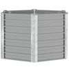 vidaXL Lit sur&eacute;lev&eacute; de jardin Acier galvanis&eacute; 129x129x77 cm Gris