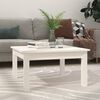 vidaXL Table basse Blanc 55x55x30 cm Bois massif de pin