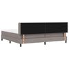 vidaXL Lit &agrave; ressorts avec matelas Taupe 200 x 200 cm Polyester