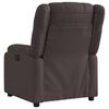 vidaXL Fauteuil inclinable &eacute;lectrique Marron fonc&eacute; Tissu