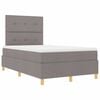 vidaXL Lit &agrave; ressorts avec matelas Taupe 120 x 190 cm tissu