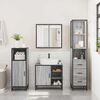 vidaXL Ensemble de meubles de salle de bain 3 pcs Sonoma gris