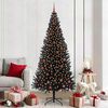 vidaXL Sapin de No&euml;l avec 300 LED avec support Noir 210 cm PVC