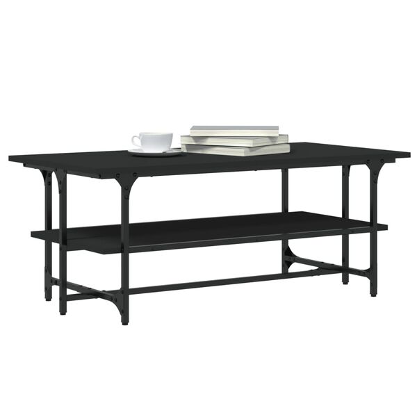 vidaXL Table basse Noir 100x50x40 cm Bois d'ing&eacute;nierie