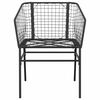 vidaXL Ensemble &agrave; manger de jardin 9pcs noir poly rotin verre
