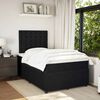 vidaXL Sommier &agrave; lattes de lit avec matelas noir 120x190 cm velours