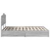 vidaXL Lit de Rangement Gris Sonoma 160 x 200 cm Bois d'ing&eacute;nierie