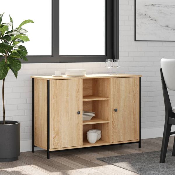 vidaXL Buffet ch&ecirc;ne sonoma 100x35x70 cm bois d'ing&eacute;nierie