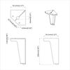 vidaXL Pieds de meuble 2 pcs Noir 54,1 x 54,1 x 100 mm Fer