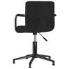 vidaXL Chaise pivotante de salle &agrave; manger Noir Velours