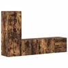 vidaXL Ensemble de meubles TV 3 pcs Ch&ecirc;ne fum&eacute; Bois d'ing&eacute;nierie