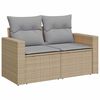 vidaXL Ensemble de canap&eacute; de jardin 8 pcs Beige polyrotin