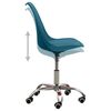 vidaXL Chaise de salle &agrave; manger Turquoise Similicuir