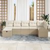 vidaXL Ensemble de Canap&eacute;s avec coussin Beige et cr&egrave;me polyrotin