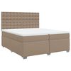 vidaXL Sommier &agrave; lattes de lit avec matelas Cappuccino 200x200 cm