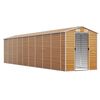 vidaXL Abri de jardin marron clair 191x810x198 cm acier galvanis&eacute;