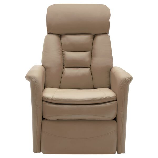 vidaXL Fauteuil de massage Cappuccino Similicuir