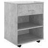 vidaXL Armoire &agrave; roulettes Gris b&eacute;ton 46x36x59 cm Bois d&rsquo;ing&eacute;nierie
