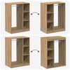 vidaXL Armoire avec &eacute;tag&egrave;re Ch&ecirc;ne artisanal 77 x 48 x 102 cm