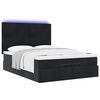 vidaXL Cadre de lit ottoman avec matelas noir 140x190 cm velours